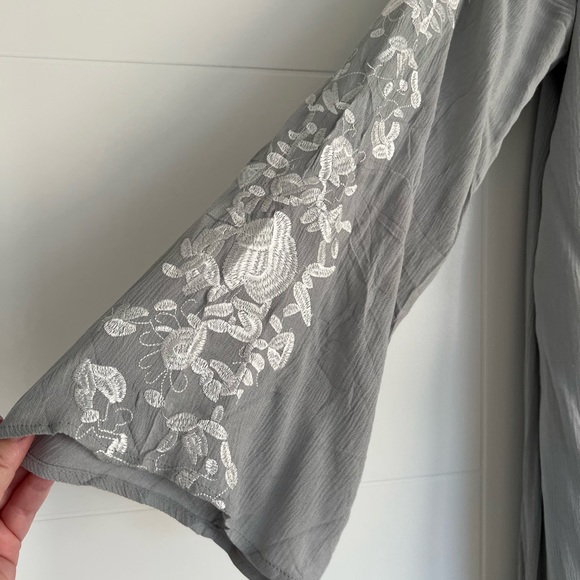 Tobi Blue-Grey Off the Shoulder Dress - L - Picture 5 of 9